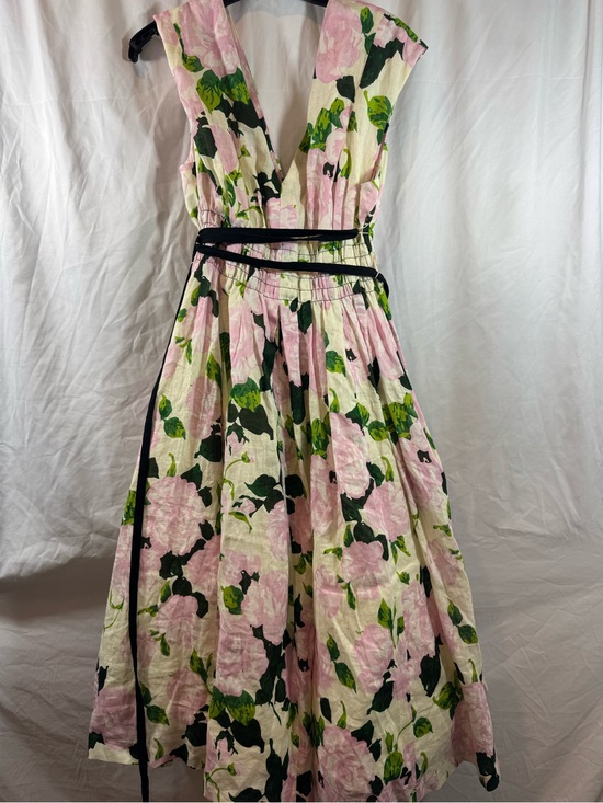 Hope for Flowers Dresses & Skirts - Hope for Flowers Floral Pink and Green V-Neck long Dress L